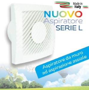 Aspiratore Serie L Diam. 120 15w con Alette Posteriori